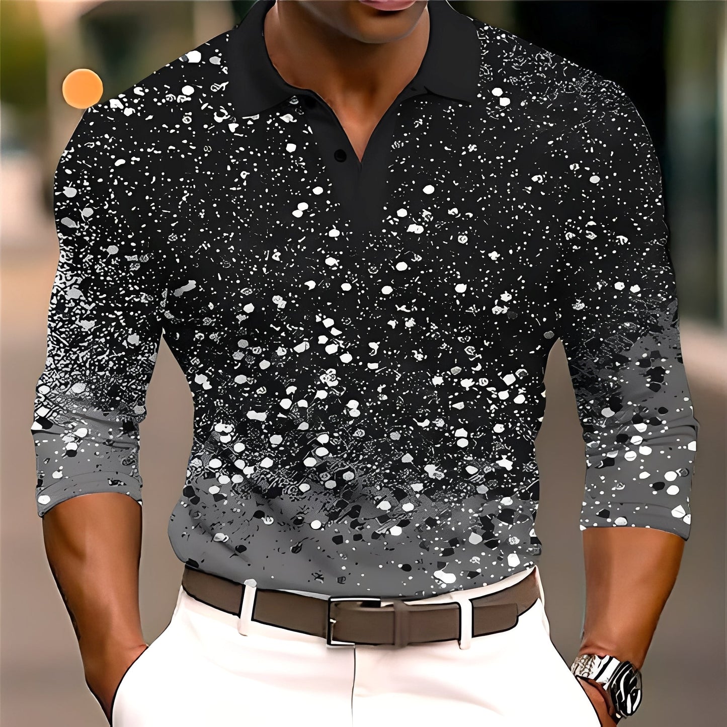 Adolphe - Stilvolles Langarm-Polo für Herren