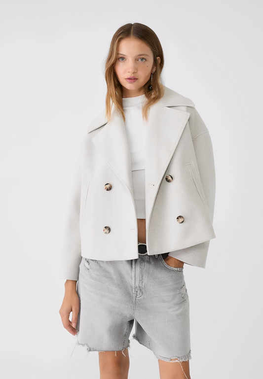 Claire – Kurze Edle Zweireihige Jacke
