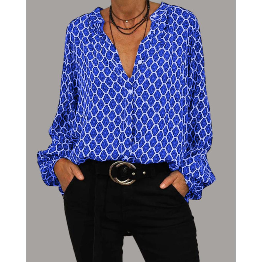 Zara – Lässige V-Ausschnitt-Bluse