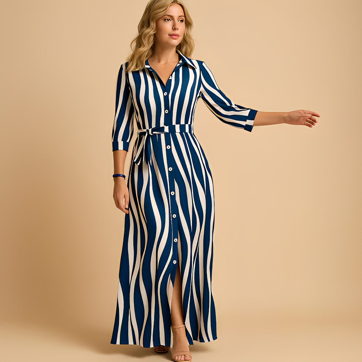 Analyn - Langes trendiges Kleid für Frauen