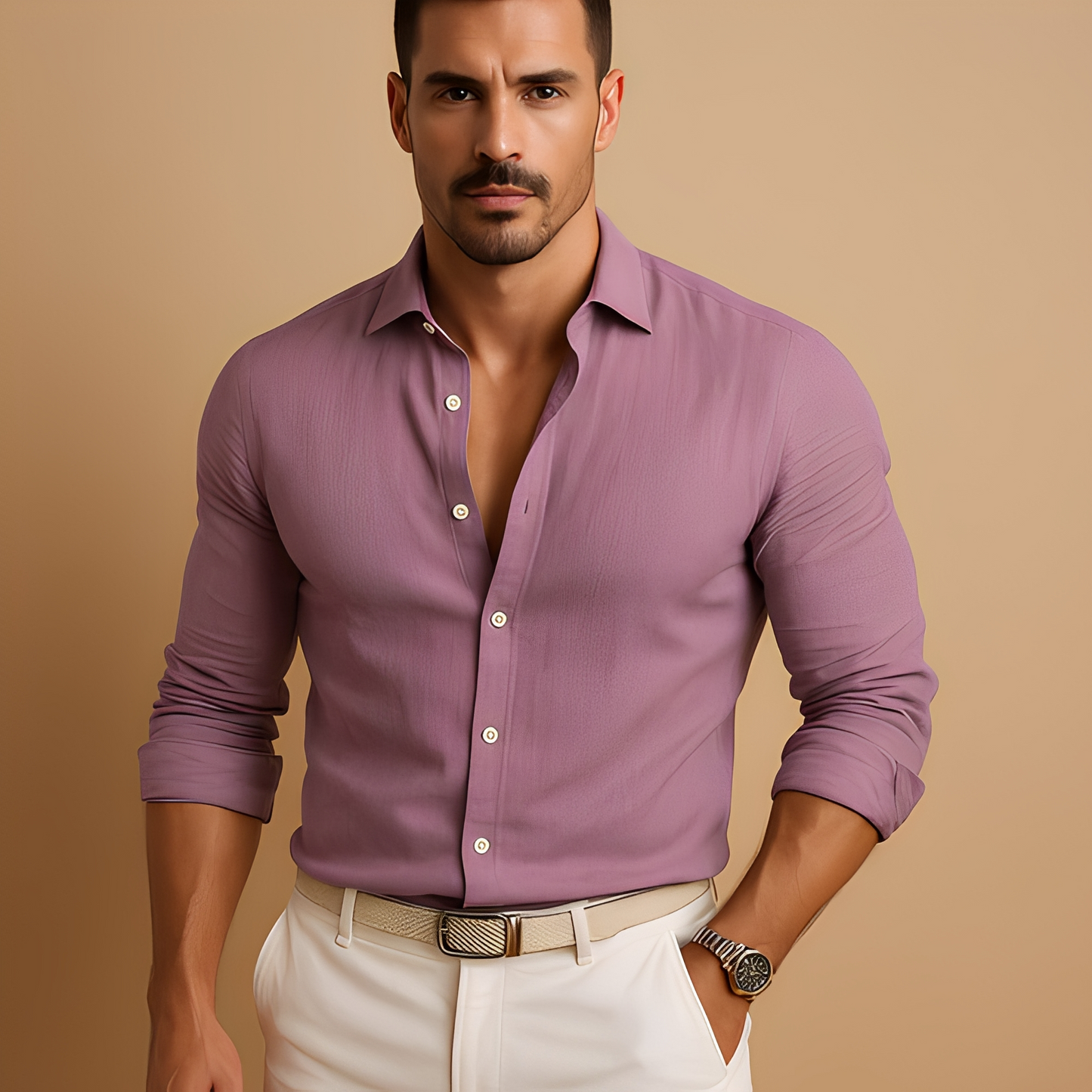 Aleid - Leichtes Herrenhemd mit Knöpfen