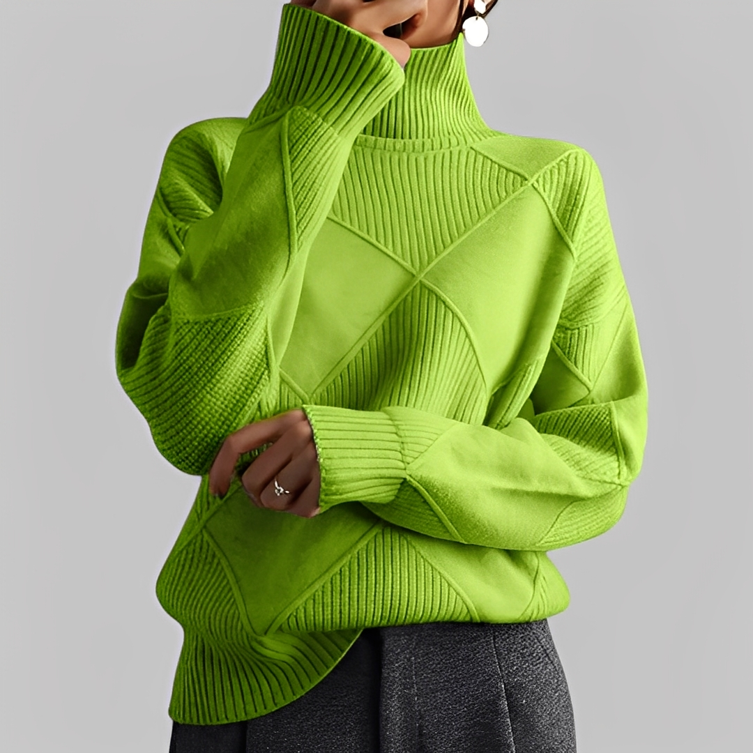 Mariette - Damen Oversize-Rollkragenpullover für den Winter