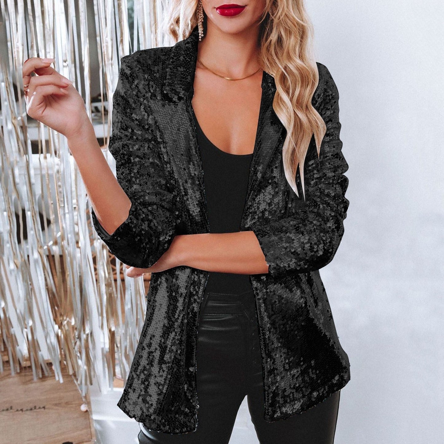 Cora – Eleganter Paillettenblazer