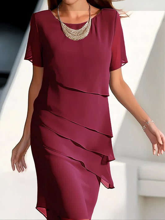 Daria – Stufiges Chiffonkleid