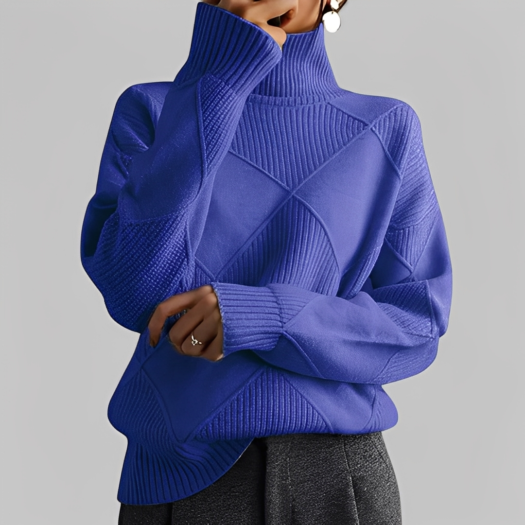 Mariette - Damen Oversize-Rollkragenpullover für den Winter