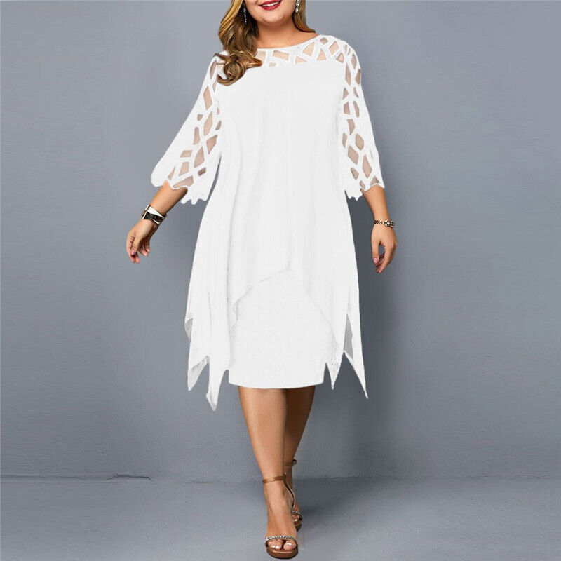 Salome – Elegantes Plus-Size Midi-Kleid
