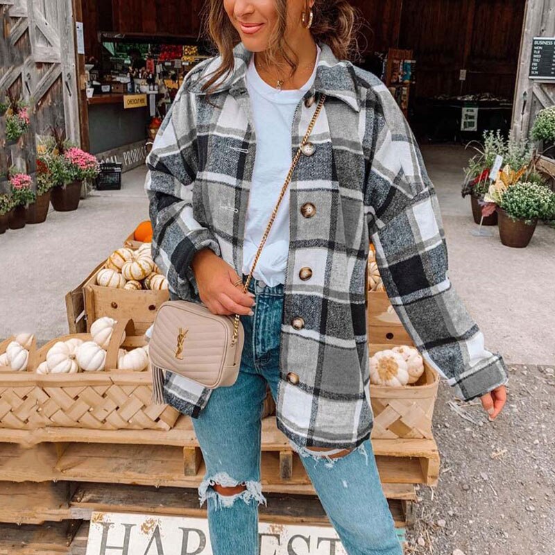Anna – Oversize Flanellhemd im Trend